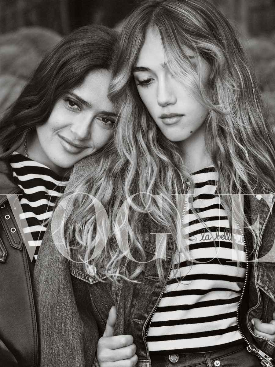 Seeing Double! Salma Hayek and Daughter Valentina, 14, Twin on the Cover of ‘Vogue Mexico’