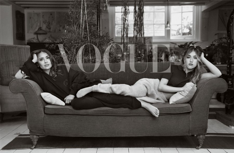 Seeing Double! Salma Hayek and Daughter Valentina, 14, Twin on the Cover of ‘Vogue Mexico’