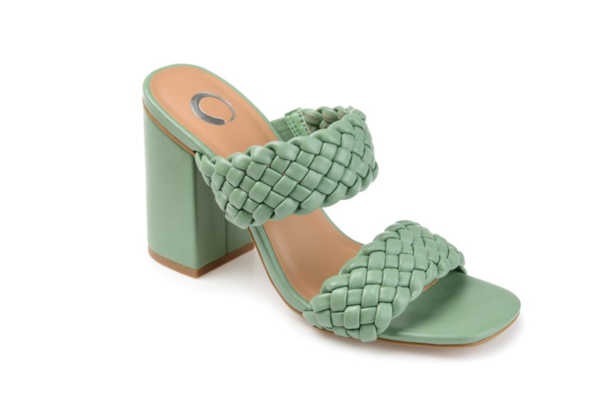 green braided heel