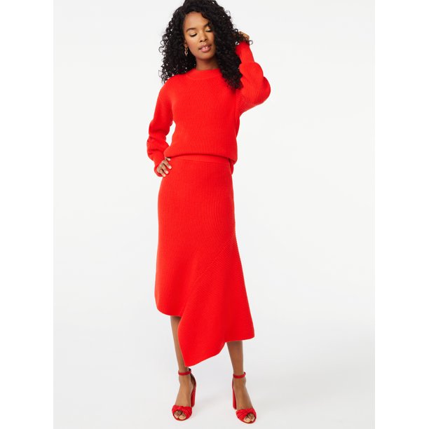 Scoop red skirt