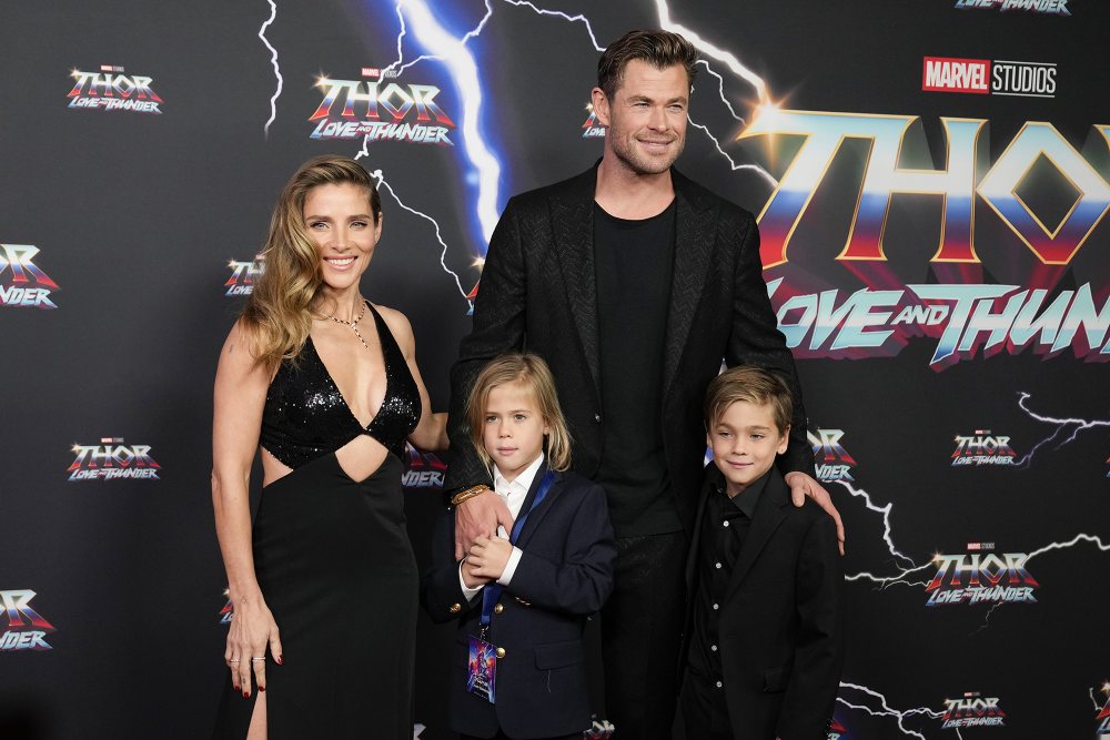 Chris Hemsworth and Elsa Pataky with their kids