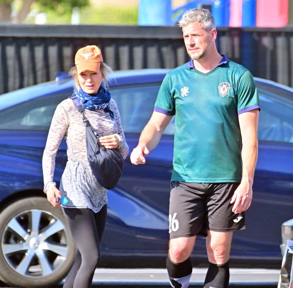 Renee Zellweger and Boyfriend Ant Anstead Pack on the PDA Following a Soccer League Championship Game