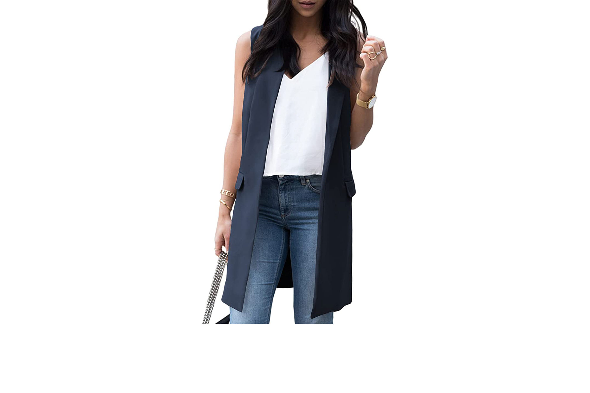 green blazer vest