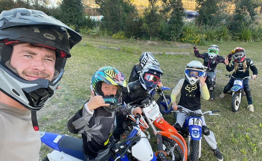 Chris Hemsworth Is Delegated Camera Man His Boys Go Dirt Biking