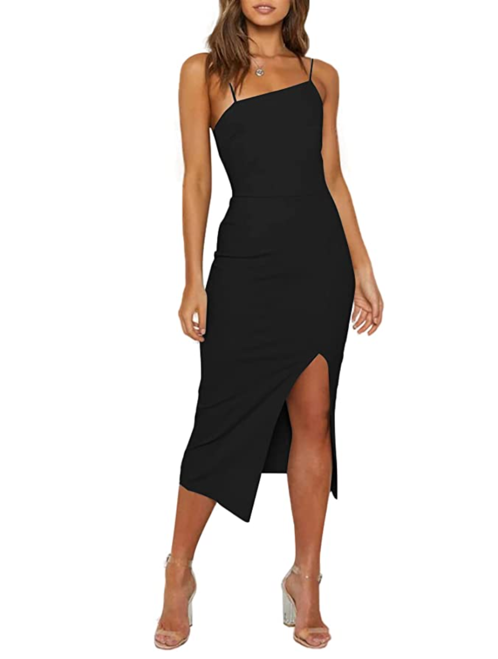 LYANER Women's Bodycon Midi Dress