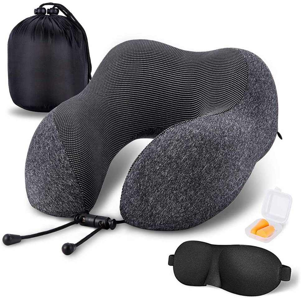 MLVOC Memory Foam Travel Pillow