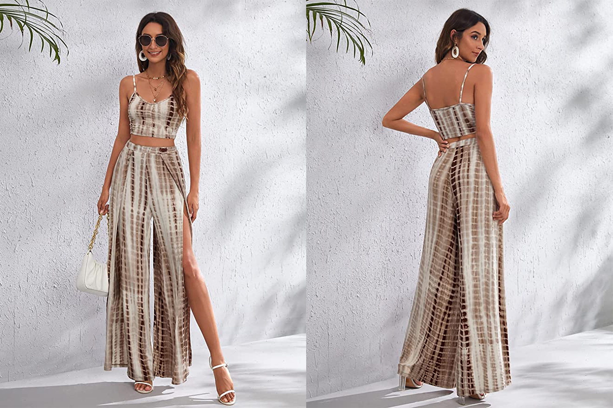 SheIn Women's Crop Top and Maxi Skirt Set