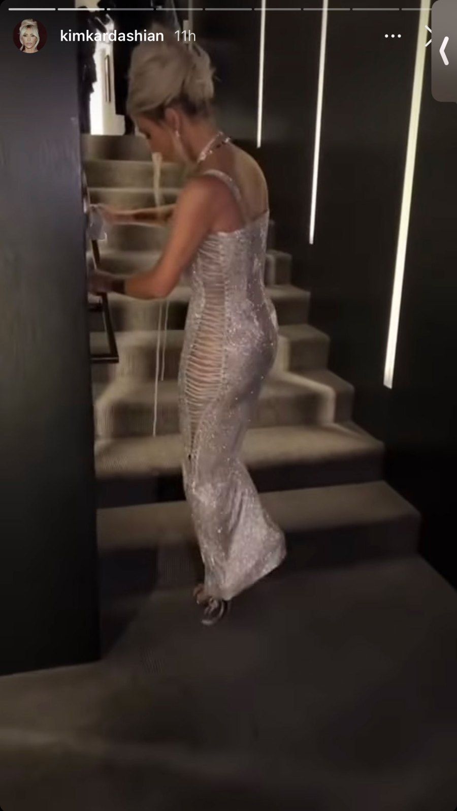 Kim K Can't Walk in Dress