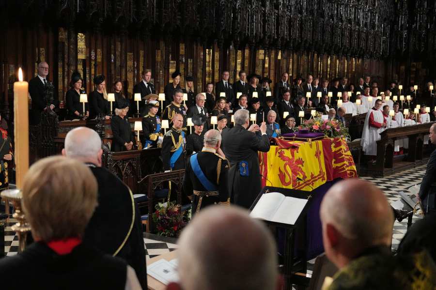 King Charles III Bows to Queen Elizabeth II's Casket 1 Last Time During Wand Breaking Tradition Before Piper's Last Lament