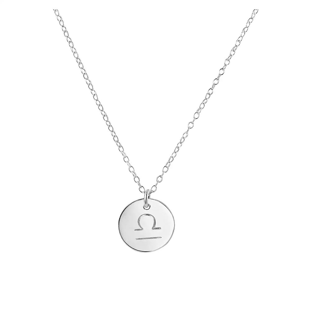 Libra Silver Zodiac Necklace