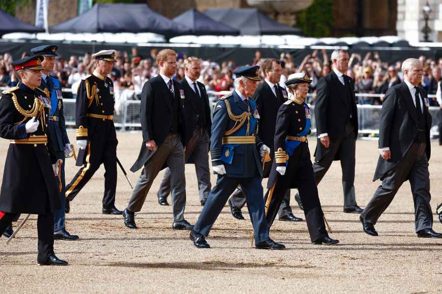 Prince Harry and Prince Andrew Wear Morning Suits Instead of Military Uniforms at Queen Elizabeth II’s Procession