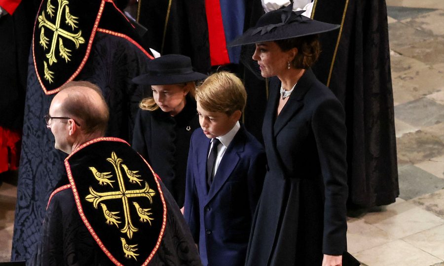 Prince William, Princess Kate Walk With Their Kids at Queen Elizabeth's Funeral