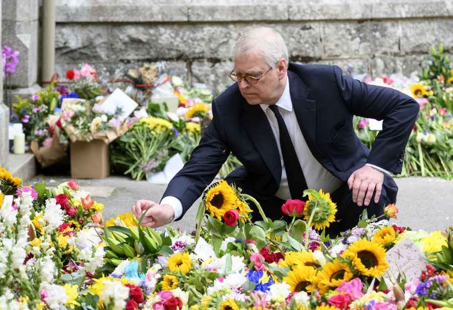 Princess Anne, Prince Andrew and Queen Elizabeth II's Grandchildren Visit Balmoral Tribute: Photos