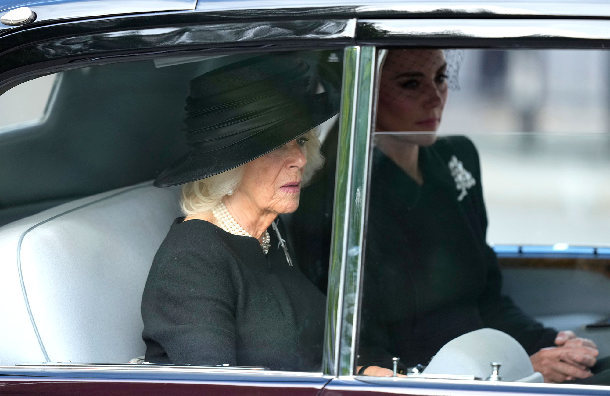 Princess Kate and Camilla Follow Queen's Procession in the Same Car