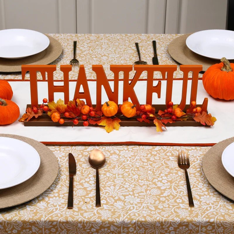 Thankful table decor