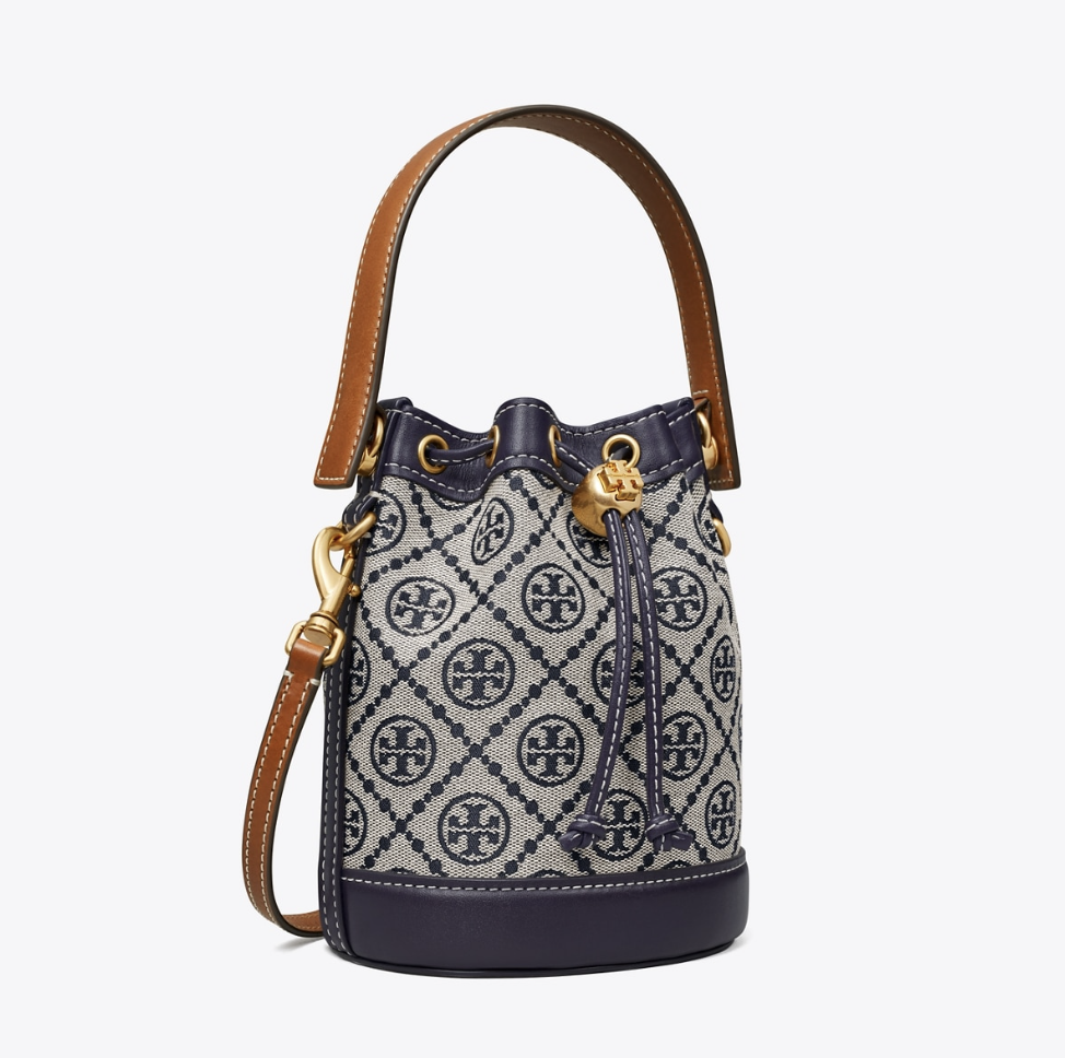 Tory Burch Mini T Monogram Bucket Bag