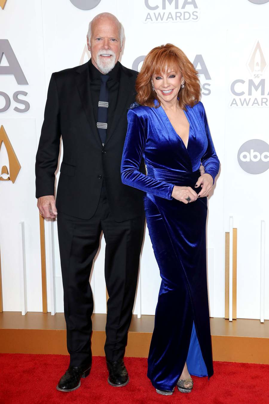 Rex Linn and Reba McEntire CMAs 2022 Red Carpet Relationship Timeline