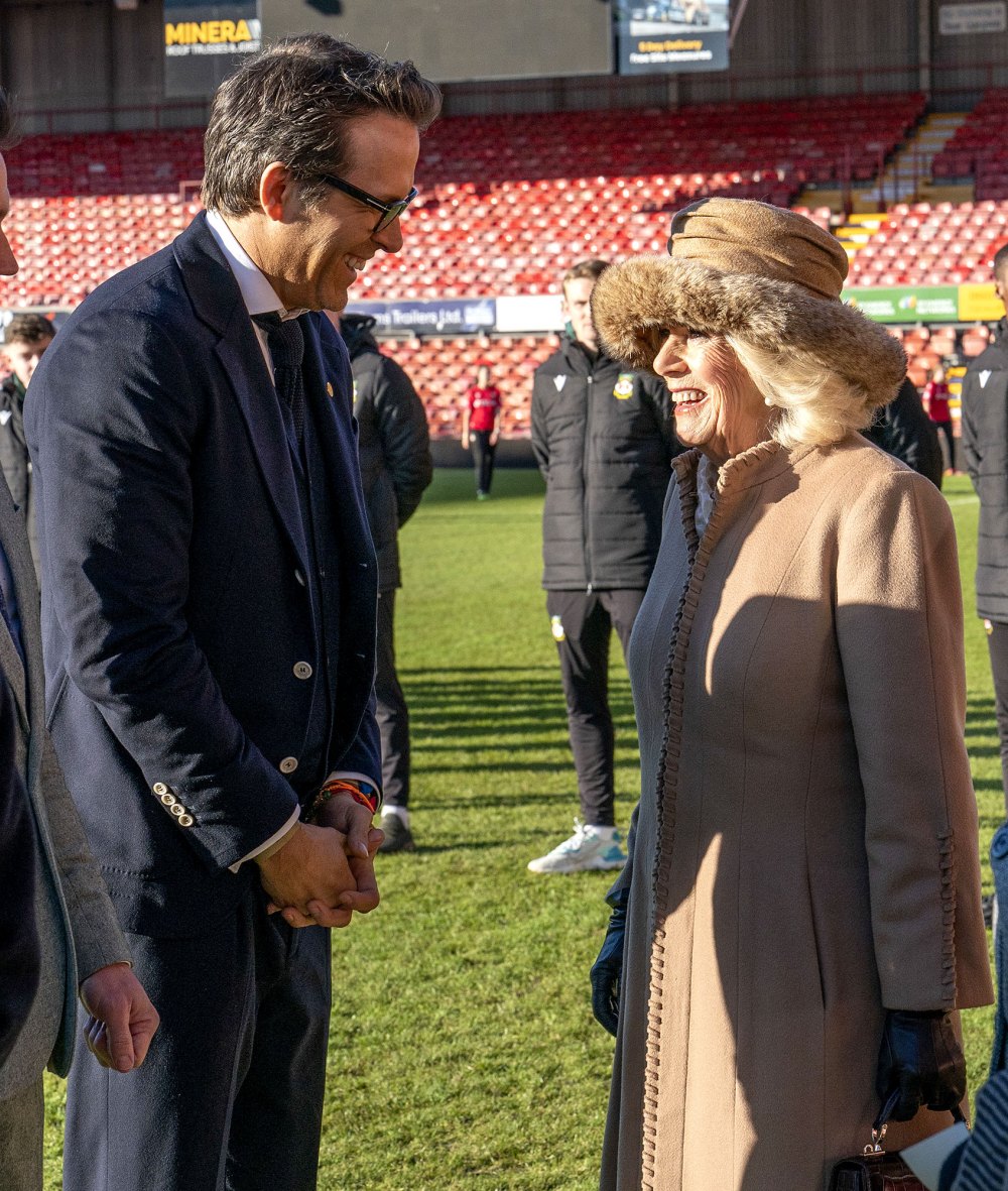 King Charles III and Duchess Camilla Meet Ryan Reynolds 2