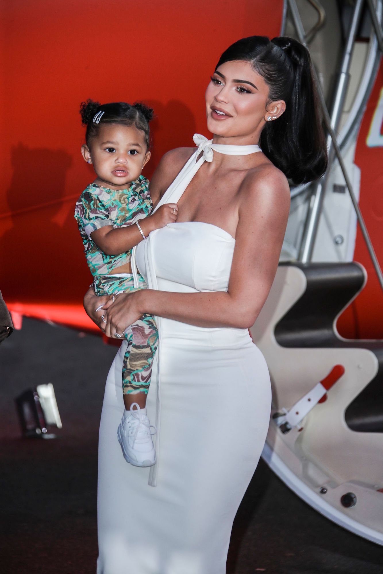 Kylie Jenner and Stormi Match in Mugler