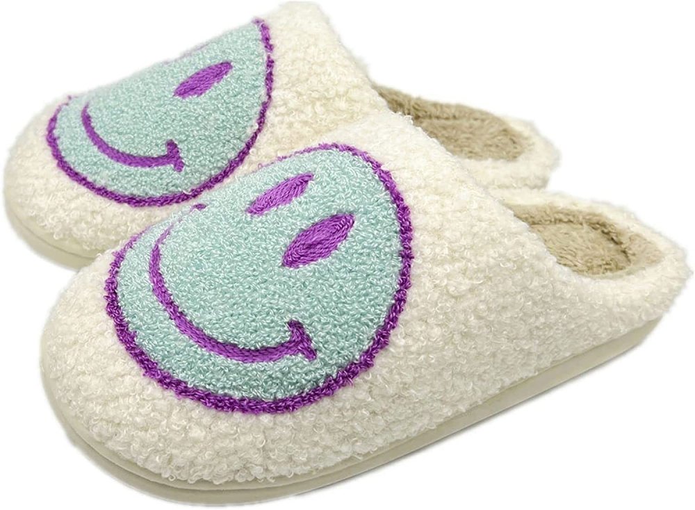 SIZYEM Retro Smiley Face Slippers