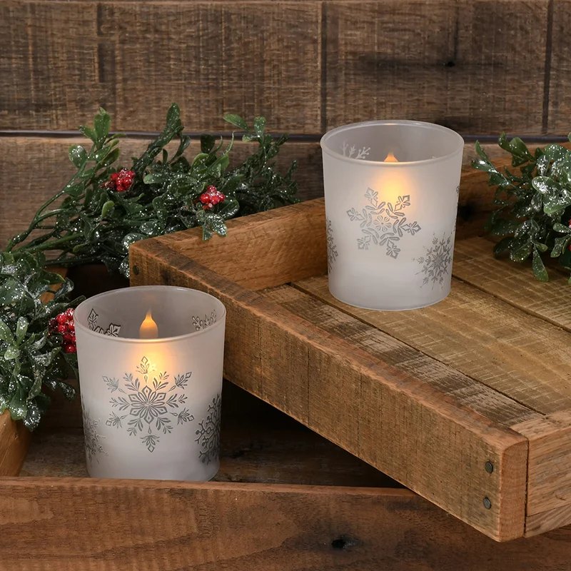 snowflake candles