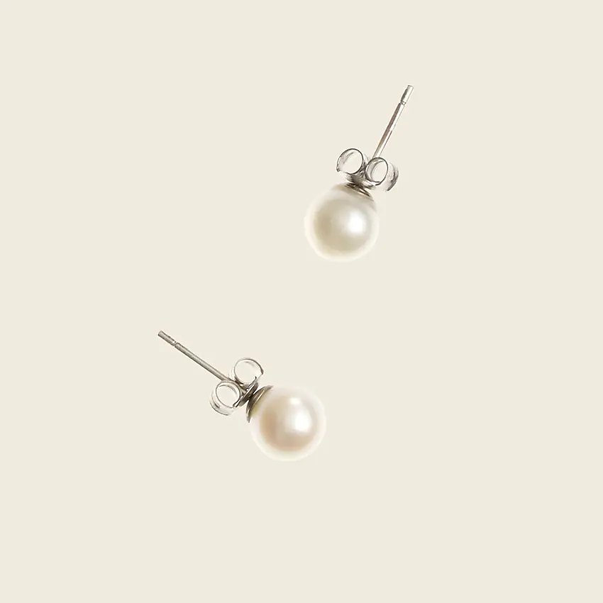 pearl stud earrings