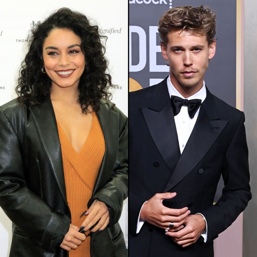 How Does Vanessa Hudgens Tie Into Ex Austin Butler's 'Elvis' Role? Breaking Down the Timeline orange dress