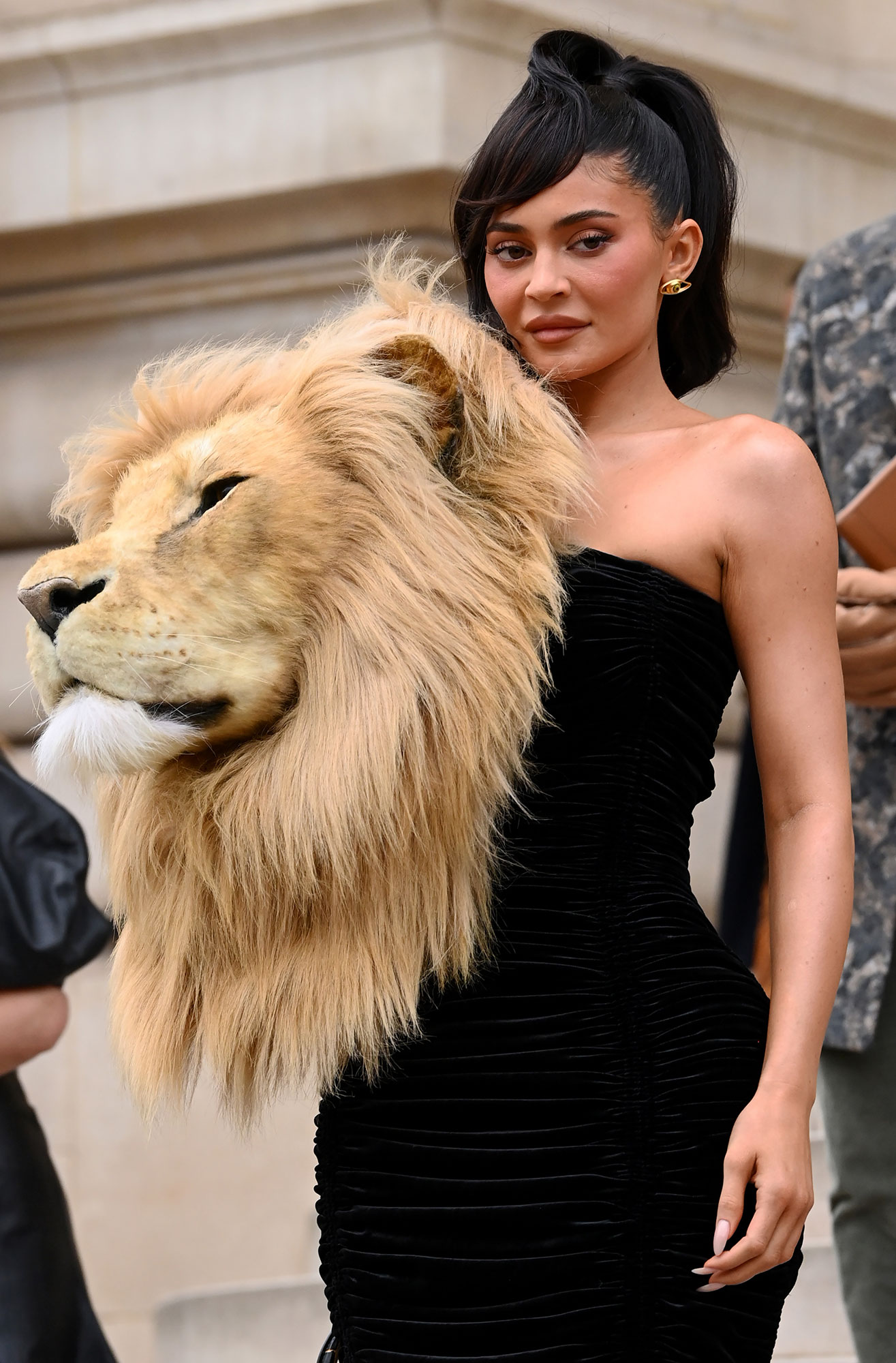 Every Jaw-Dropping Look Kylie Jenner Has Worn Since Welcoming Baby Number 2 lion shoulder