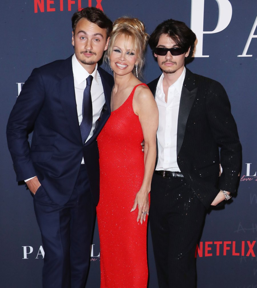 USA - 30 Jan 2023 Pamela Anderson, Brandon Thomas Lee, and Dylan Jagger Lee