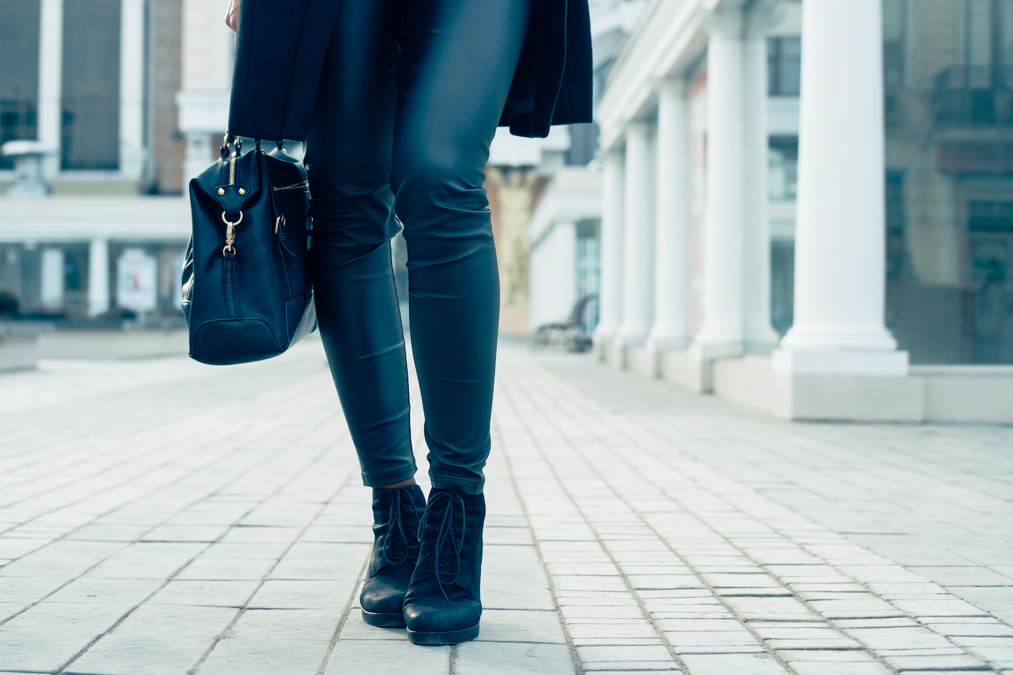 Woman-In-Slim-Pants-Stock-Photo