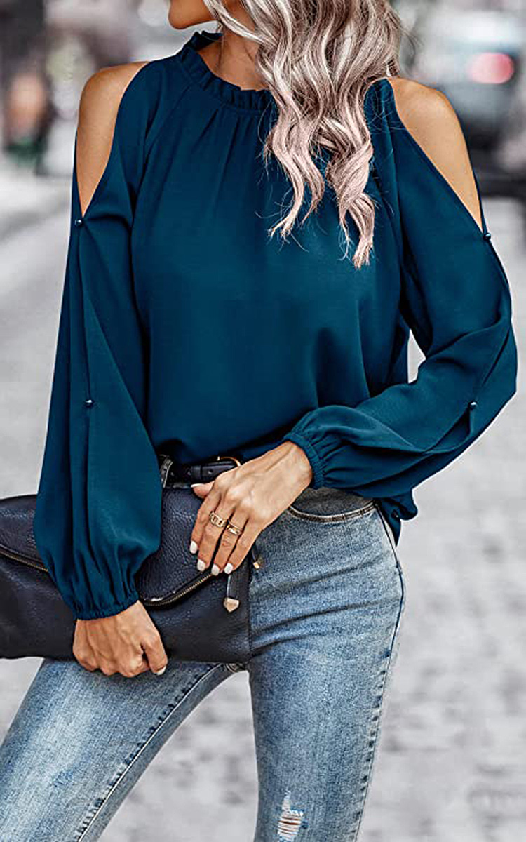 amazon-cctoo-cutout-blouse-blue