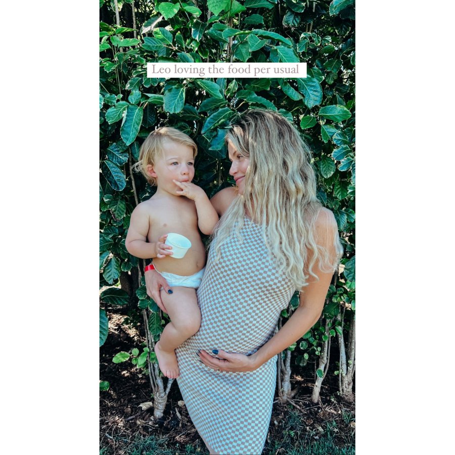 Future Big Bro! Pregnant Witney Carson Snuggles Son Leo on Beach Vacation