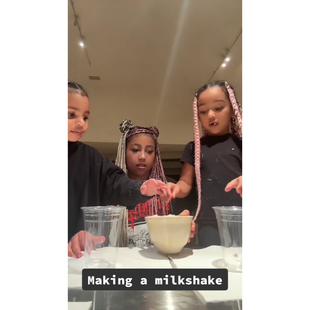 North West Teaches Siblings Chicago and Psalm How to Make Milkshakes In Adorable TikTok