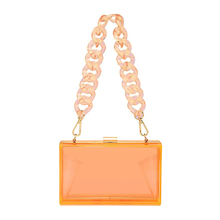 orange transparent bag