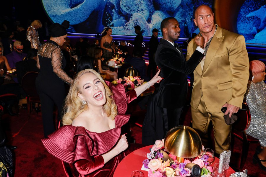 February 2023 Adele, Rich Paul and Dwayne Johnson Grammys 2023