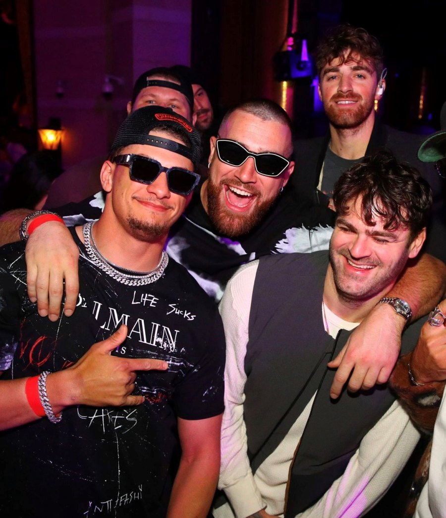 Patrick Mahomes and Kansas City Chiefs Players Celebrate Super Bowl Win at XS Nightclub in Las Vegas