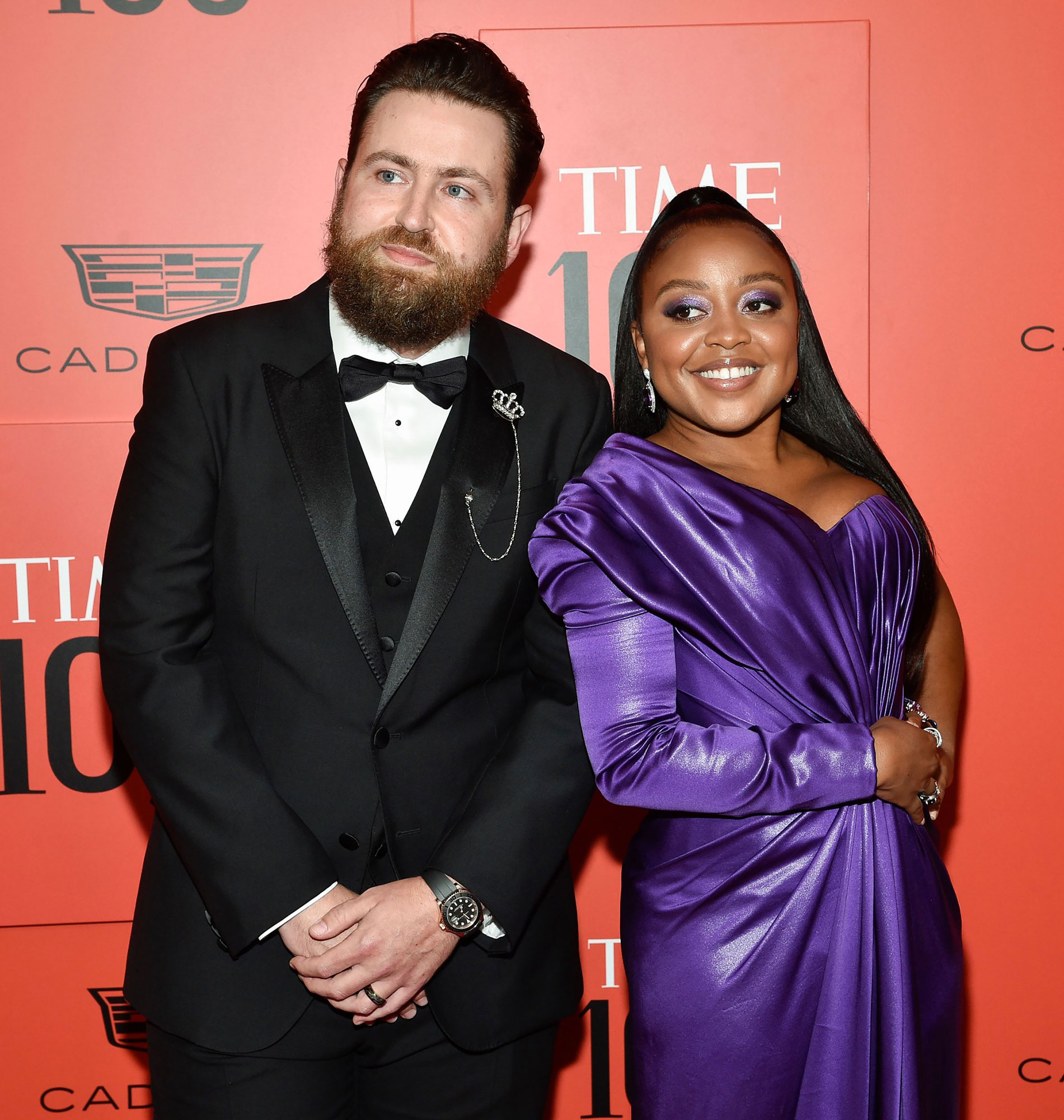 Quinta Brunson and Kevin Jay Anik’s Relationship Timeline purple gown