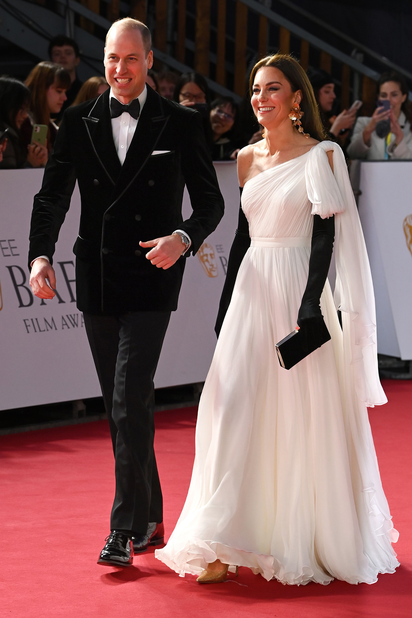 Princess Kate Playfully Taps Prince William's Butt on BAFTAs Red Carpet