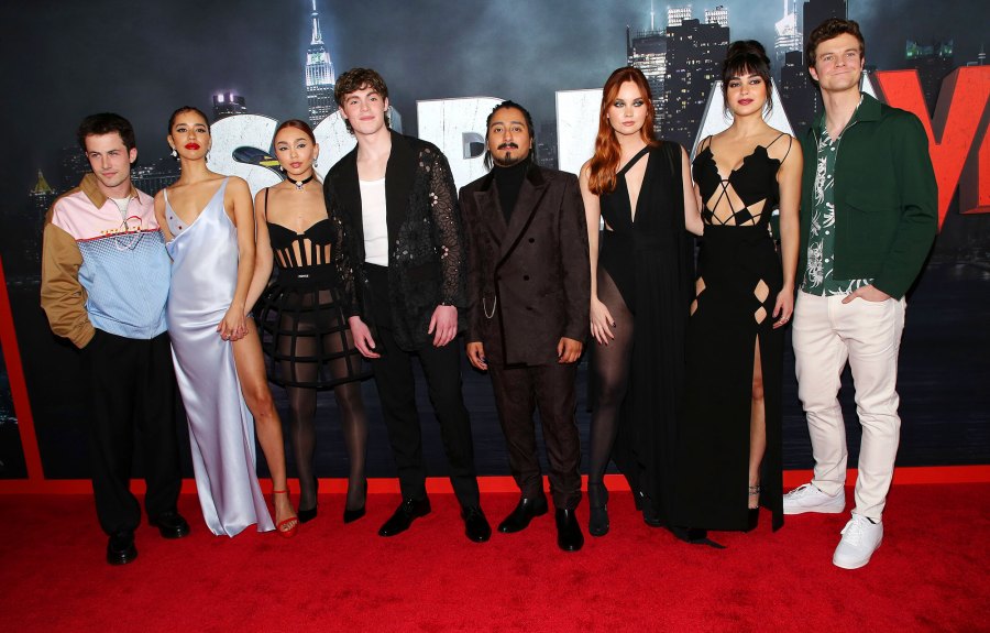 Dylan Minnette, Jasmin Savoy Brown, Devyn Nekoda, Melissa Barrera, Tony Revolori, Liana Liberato, Melissa Barrera and Jack Quaid Scream VI Red Carpet