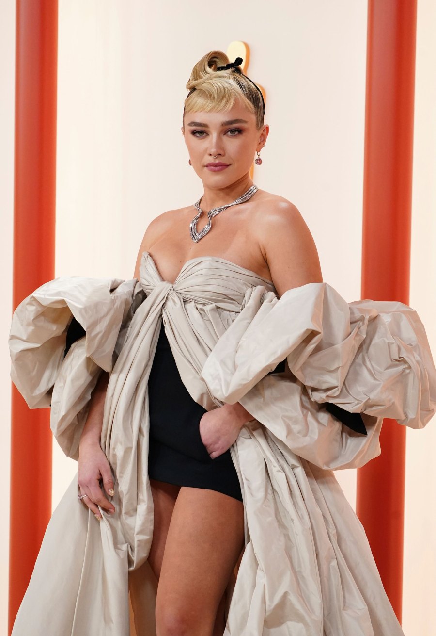 Florence Pugh arrives at the 2023 Oscars