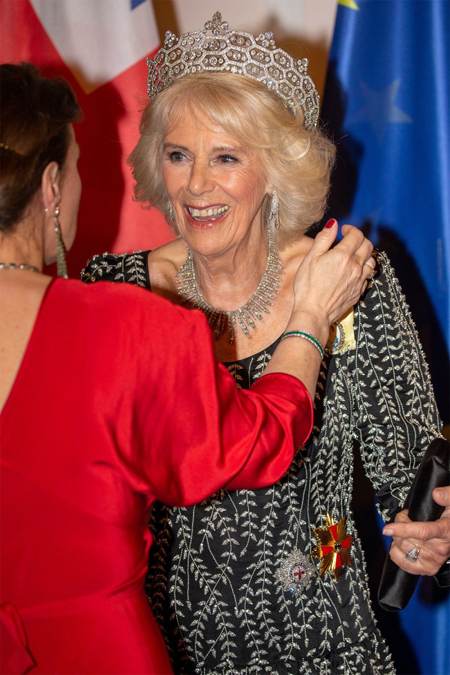 Queen Consort Camilla Wears Tiara, Queen's Jewels at Germany State Banquet