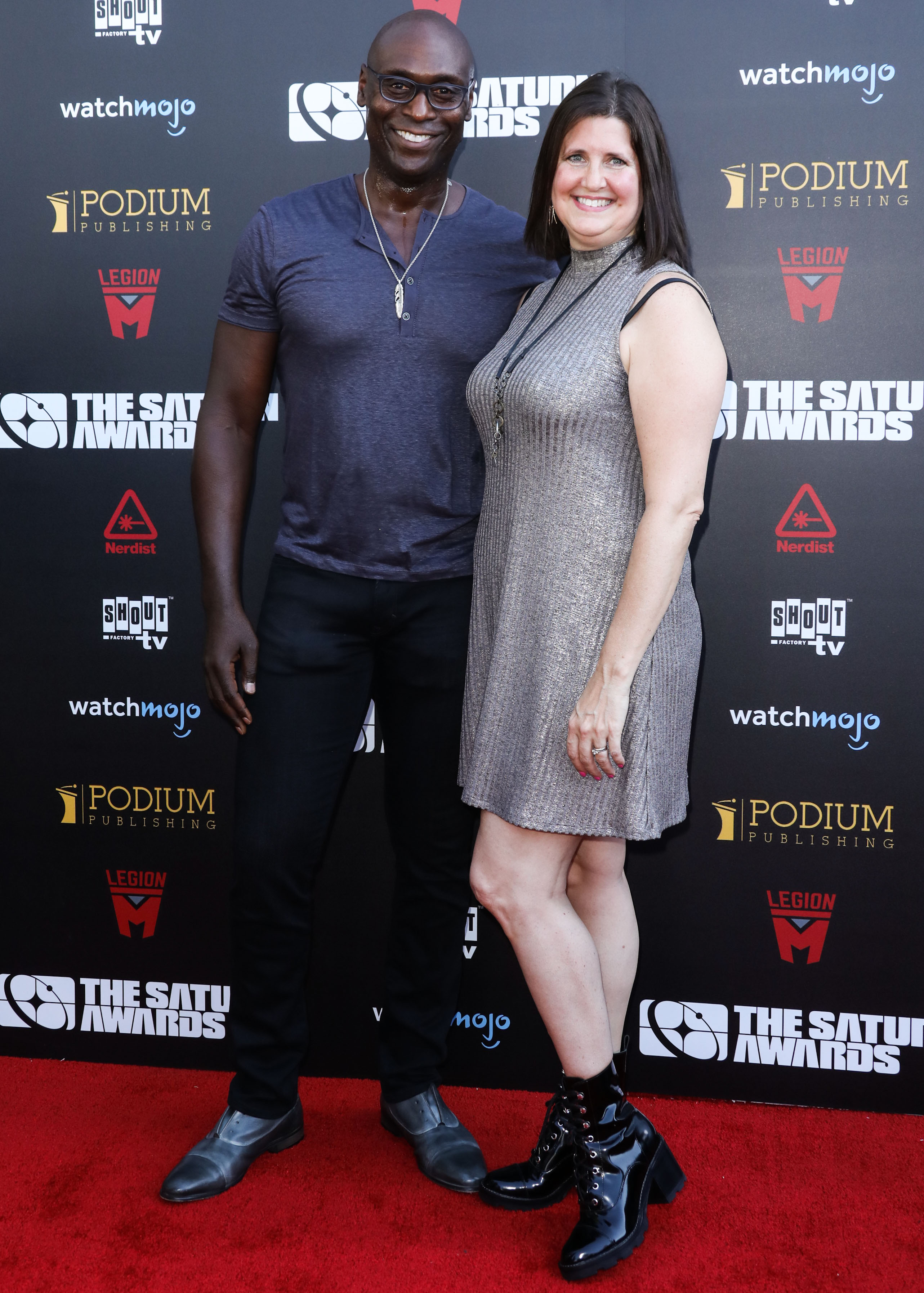 Lance Reddick and Stephanie Reddick