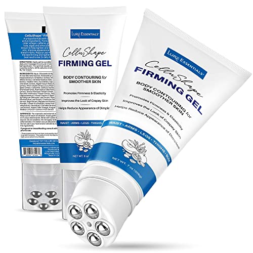 LURE Essentials Lift and Firm Serum Gel &ndash; Helps Reduce the Appearance of Cellulite on Thighs and Butt, Works Fast for Flat Belly Firming, Stomach, Neck and Chest (Gel + Massager)