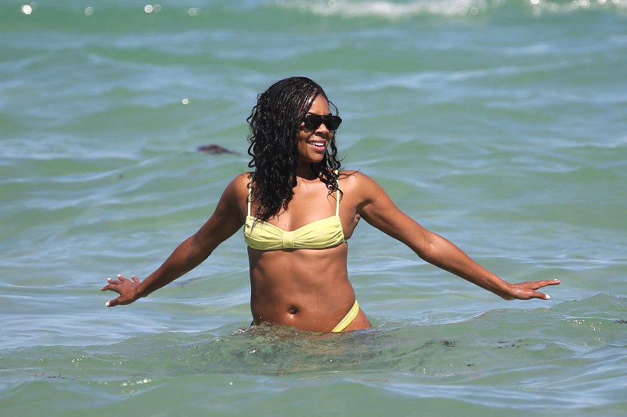 Gabrielle Union Yellow Bikini 4