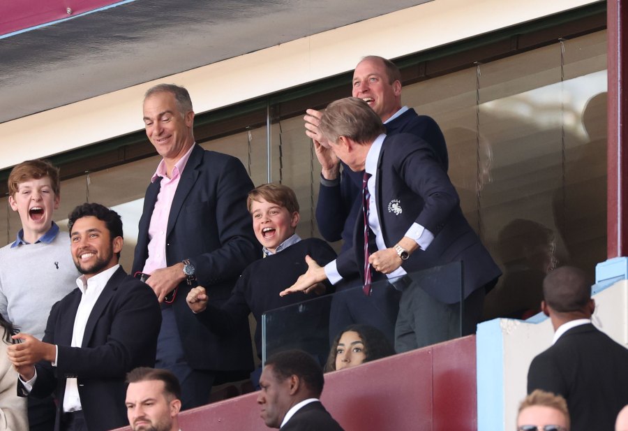 Prince William and Prince George Have Father-Son Outing at Premier League Soccer Match: See Photos