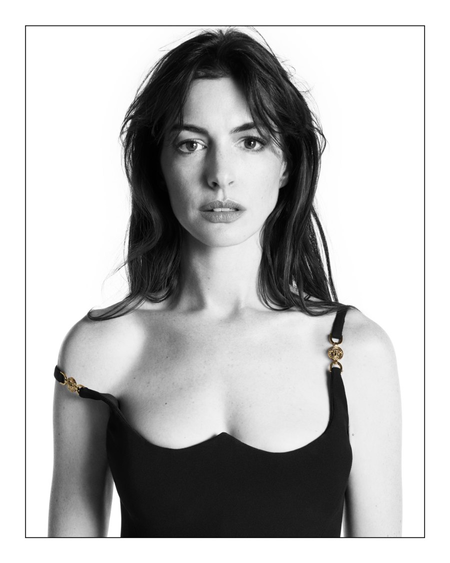 Anne Hathaway Poses for Versace