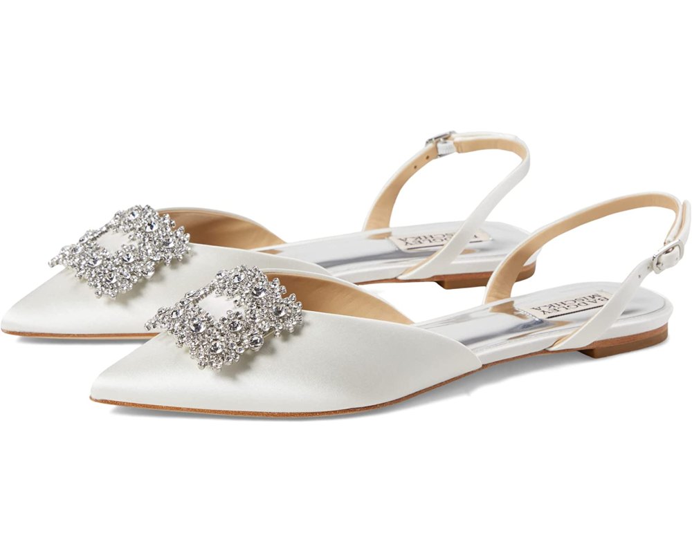 white jewel flats