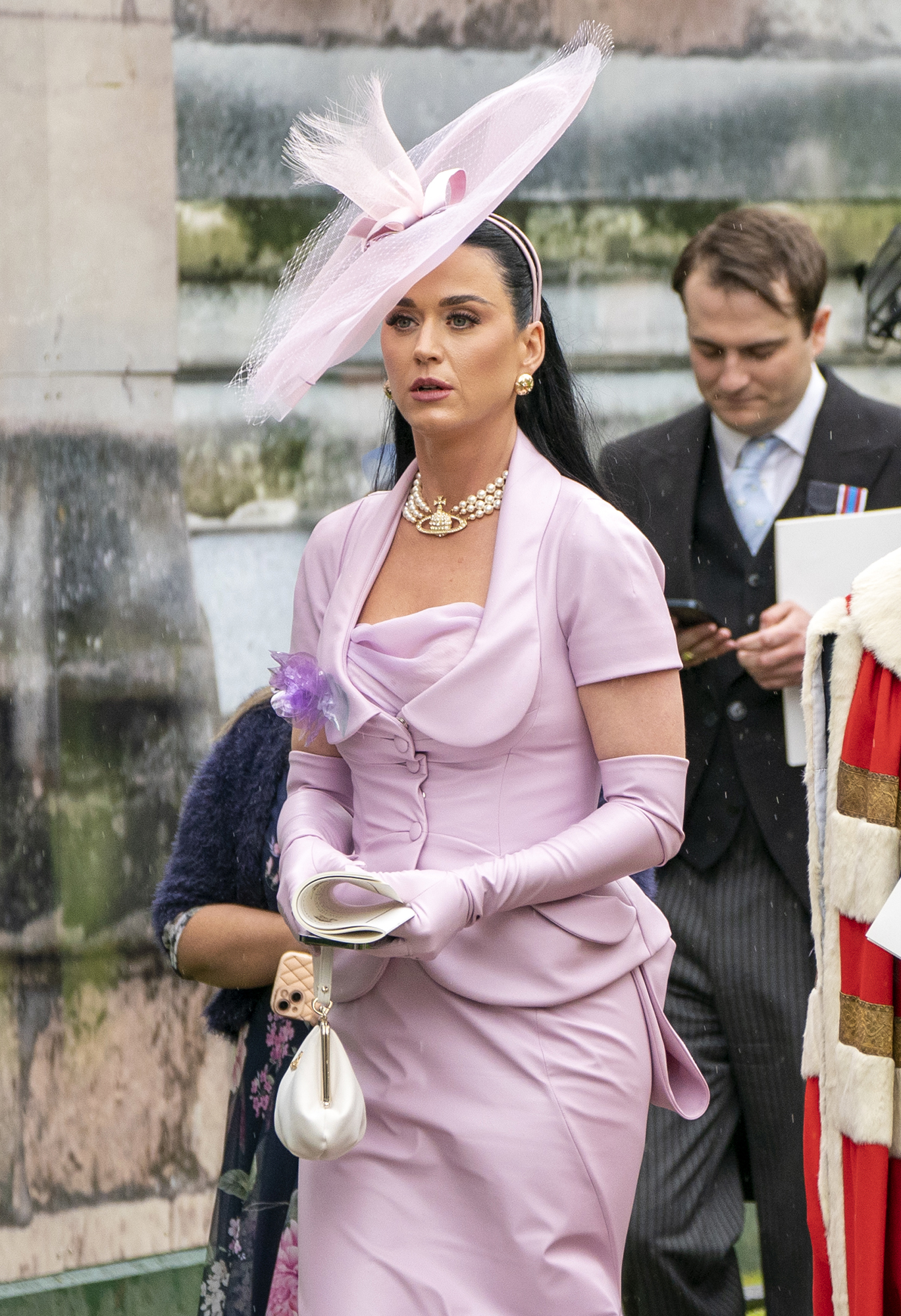 Katy Perry Stumbles While Taking Her Seat at King Charles III's Coronation, Avoids Fall: Photo