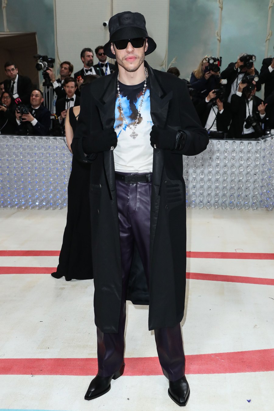 Pete Davidson Keeps a Low-Profile in a Bucket Hat and Sunglasses at the 2023 Met Gala