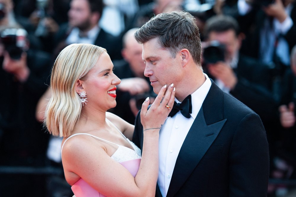 Scarlett Johansson and Colin Jost Make Rare Red Carpet Appearance at Cannes Film Festival: Photos